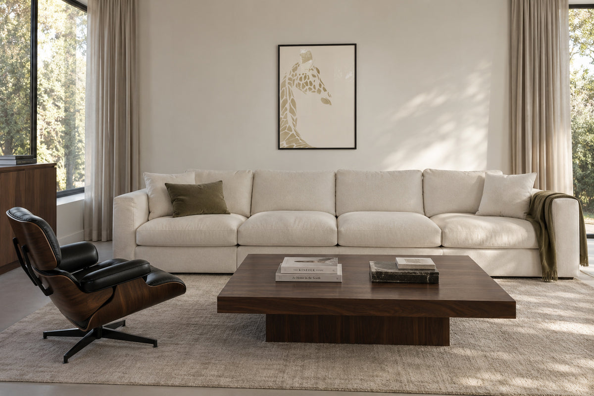 Beige Giraffe - Framed poster in an interior