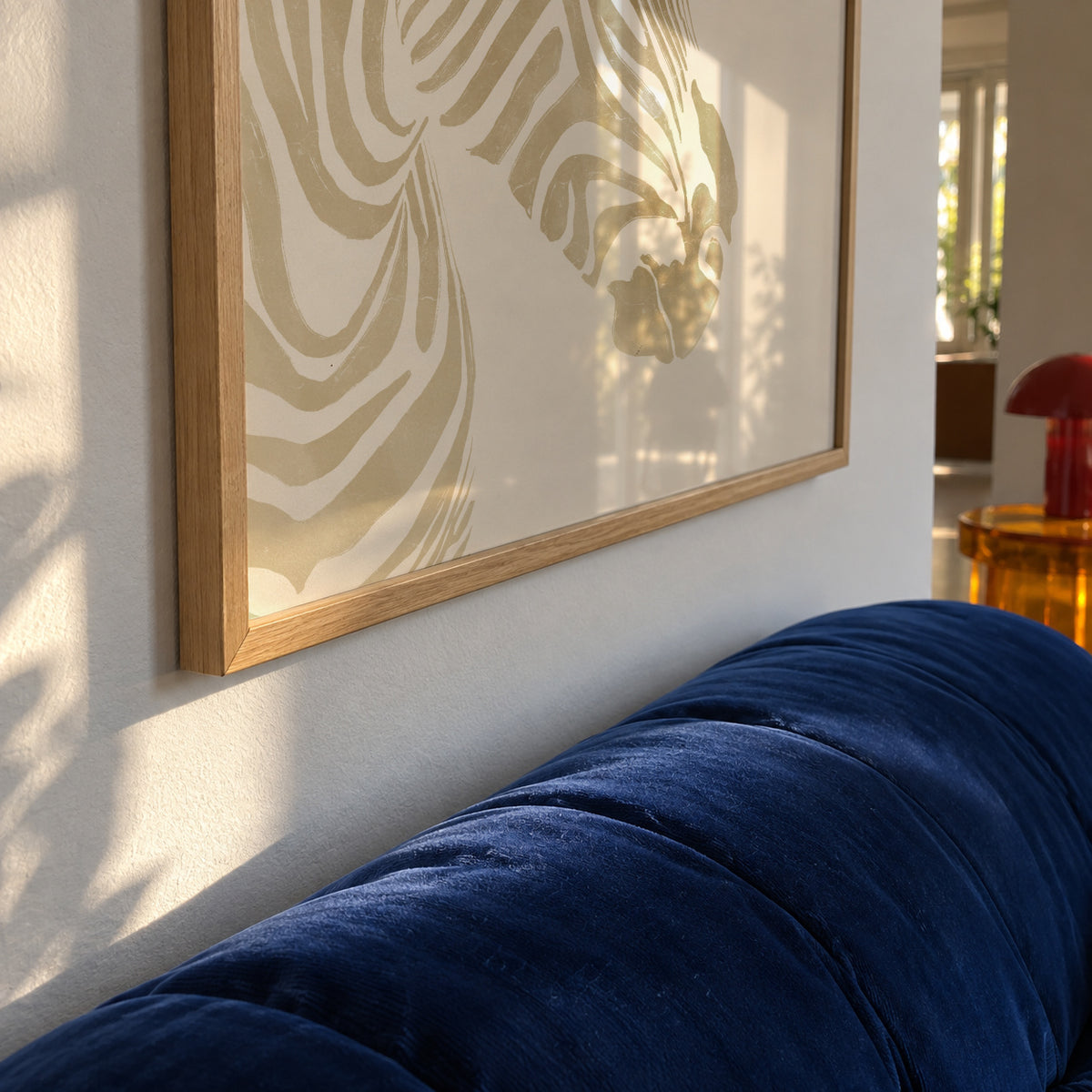 Beige Zebra - Framed poster detail
