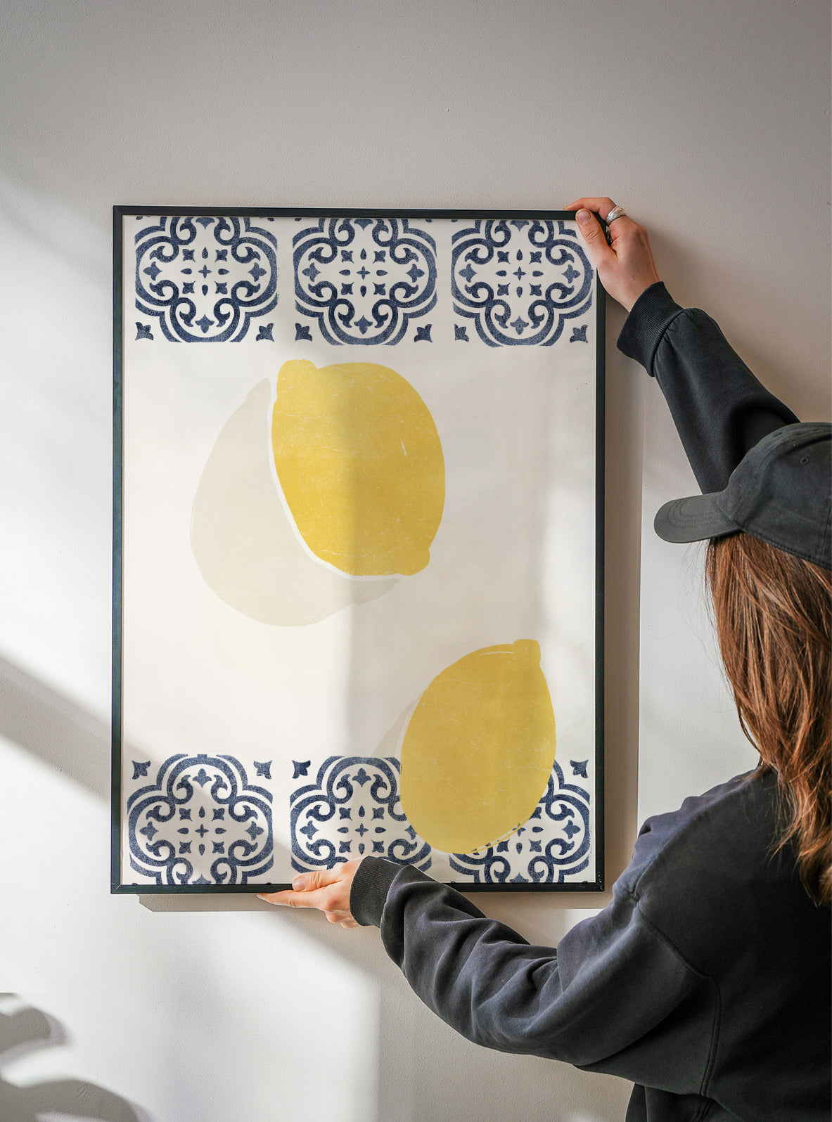 Lemons and Azulejos - Framed poster detail