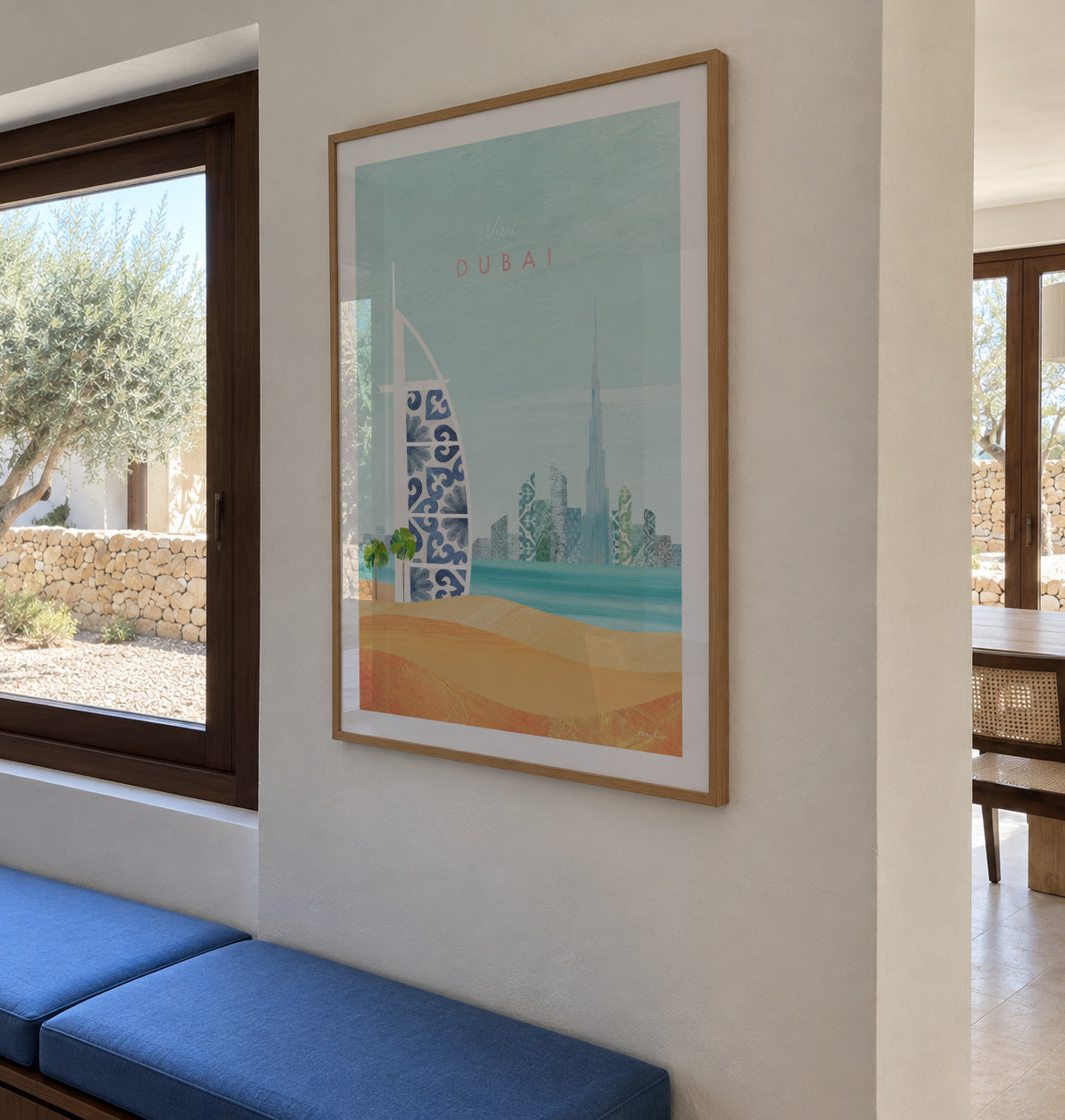 Dubai - Framed poster in an interior