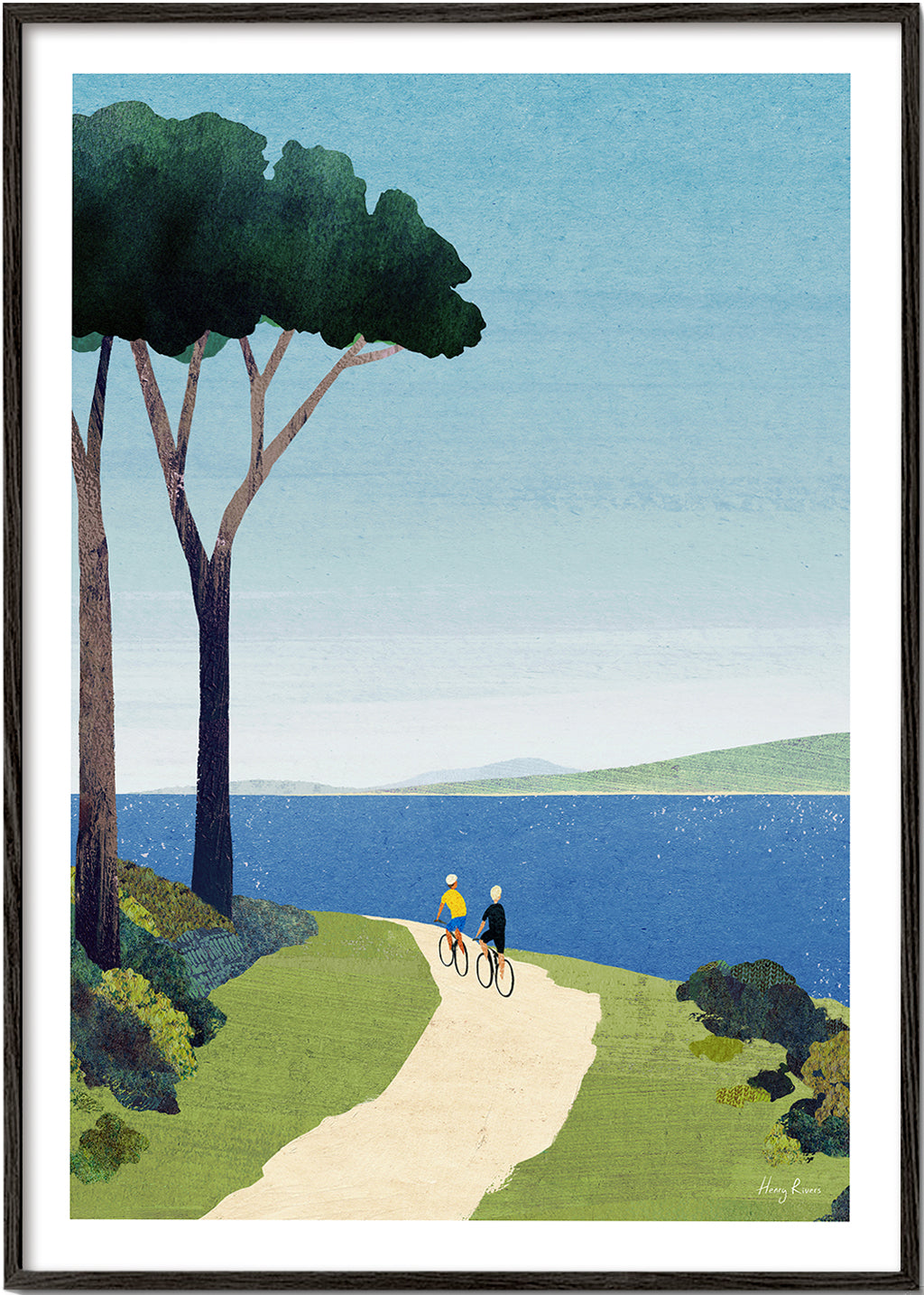 Arte paesaggistica Cycling by the sea