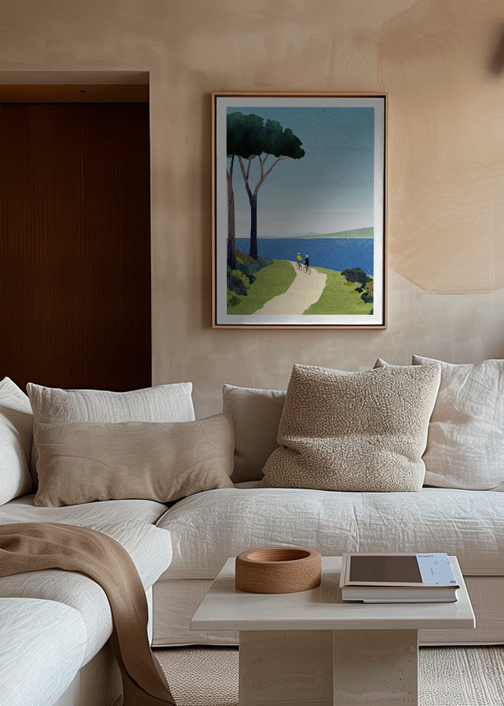 Arte paesaggistica Cycling by the sea