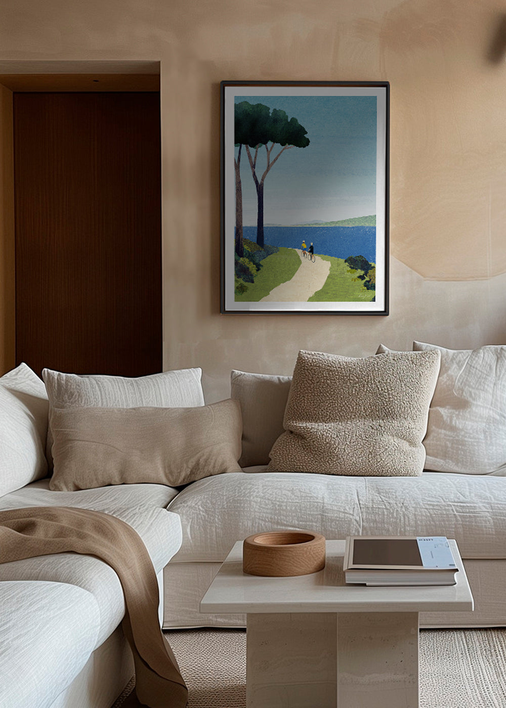 Arte paesaggistica Cycling by the sea