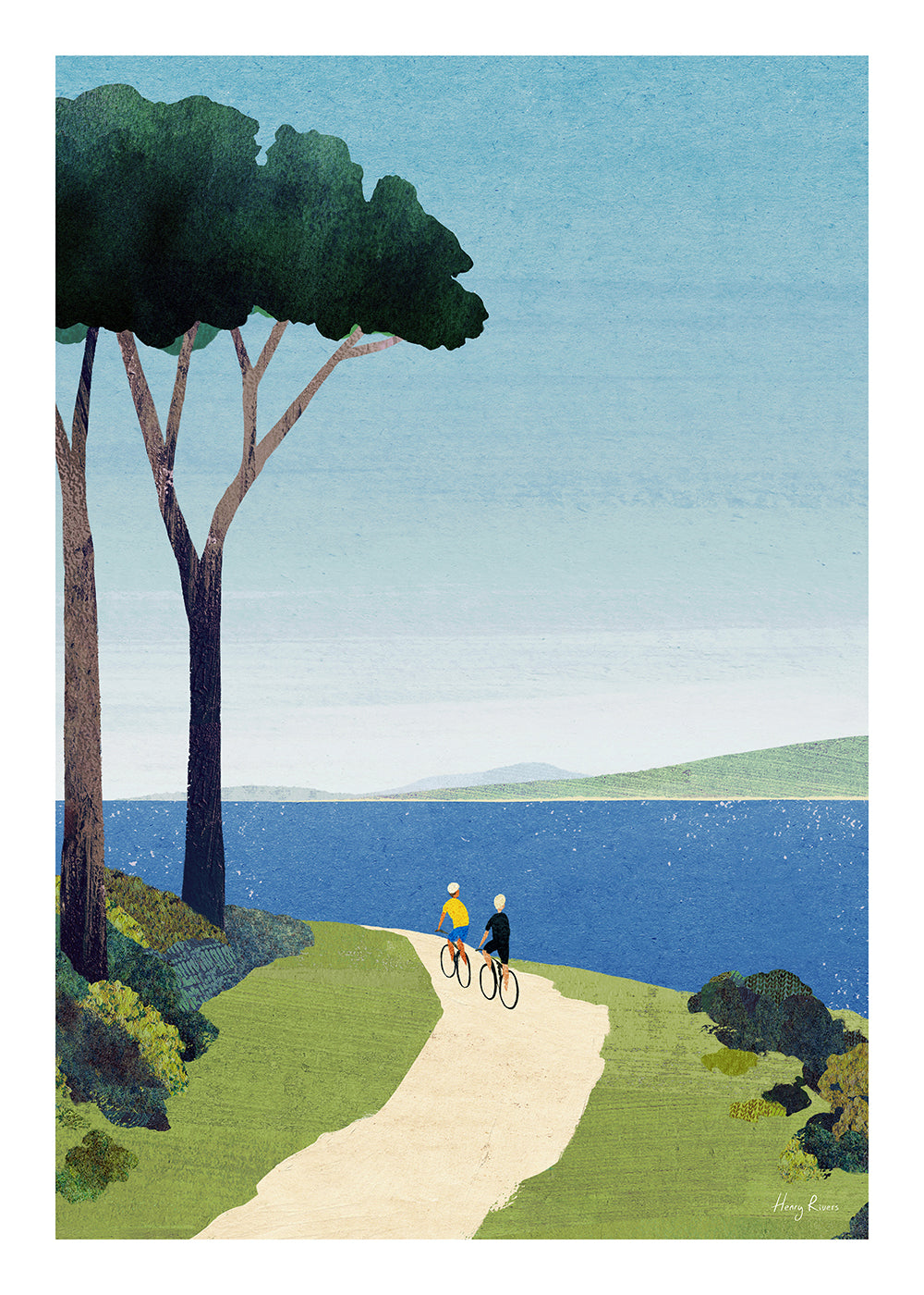 Arte paesaggistica Cycling by the sea