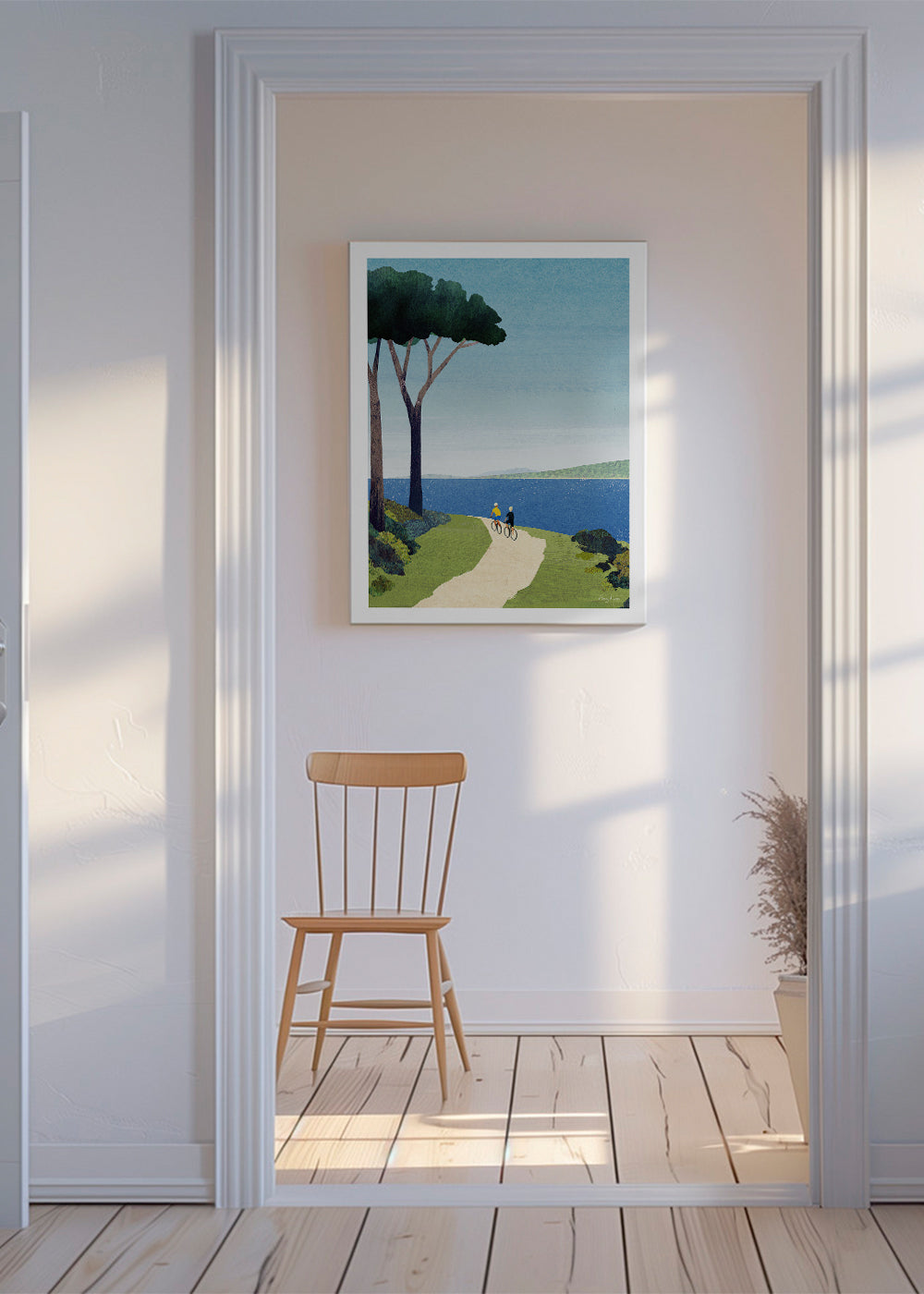 Arte paesaggistica Cycling by the sea