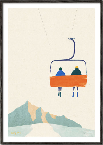 Illustrazione Ski day - chairlift