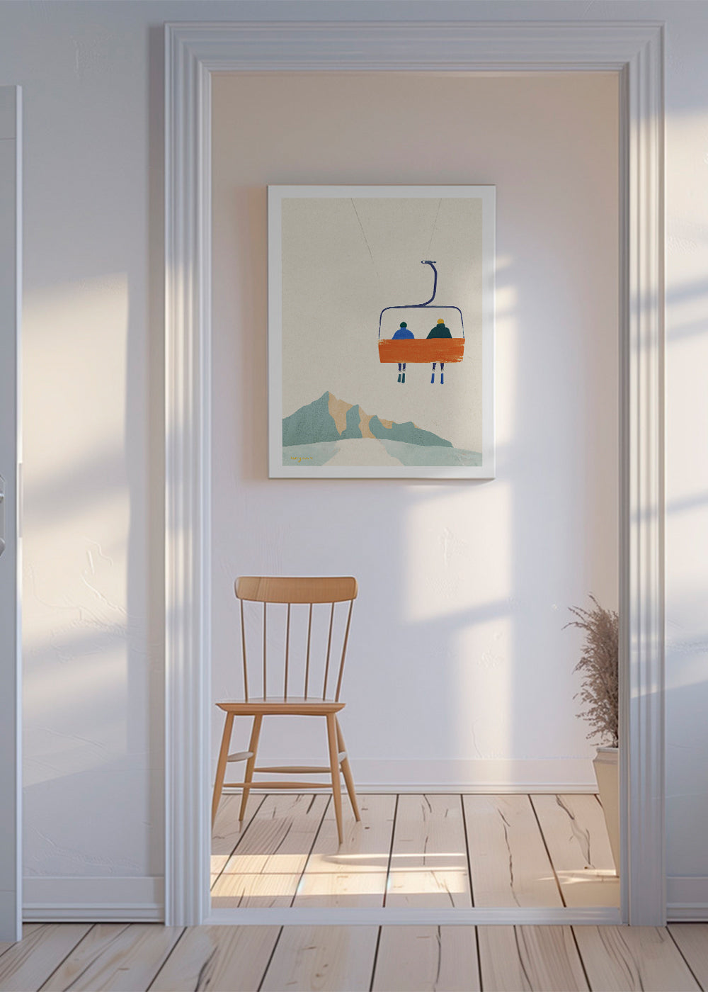 Illustrazione Ski day - chairlift