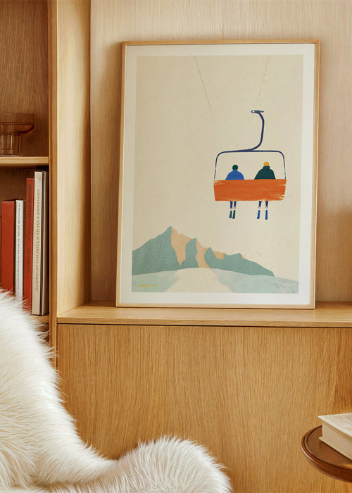 Illustrazione Ski day - chairlift