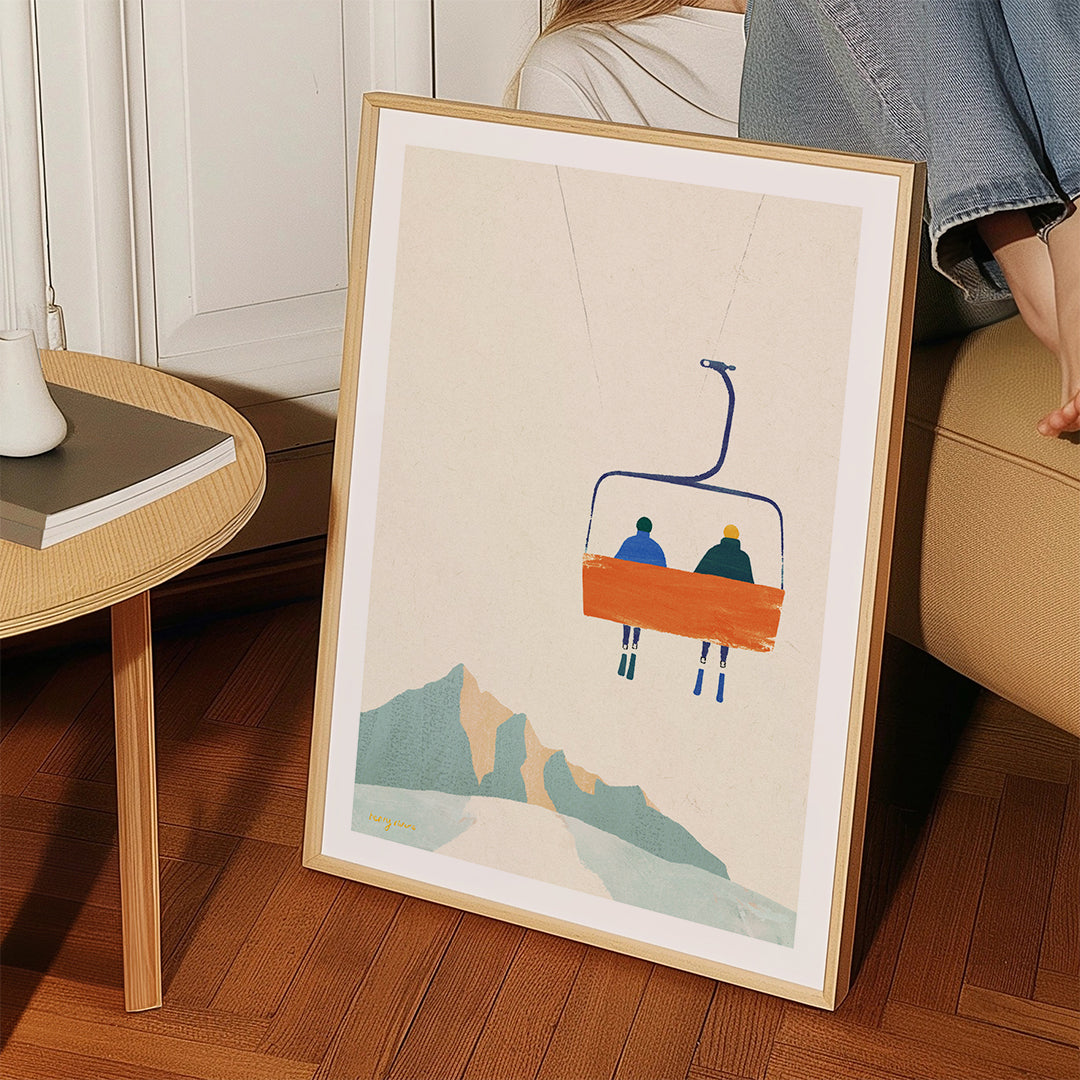 Illustrazione Ski day - chairlift