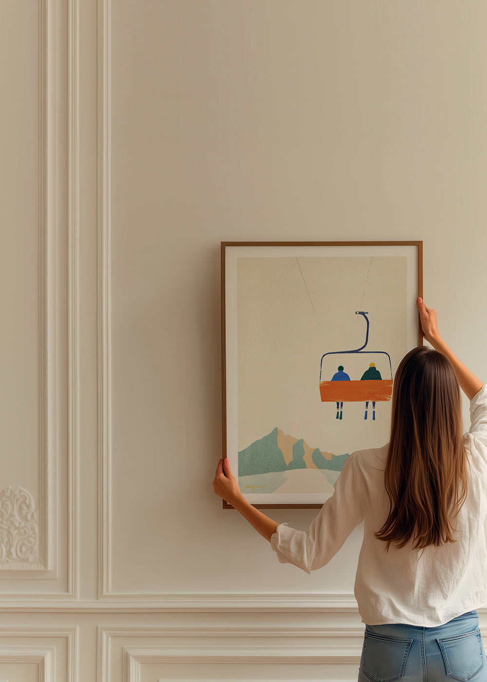 Illustrazione Ski day - chairlift