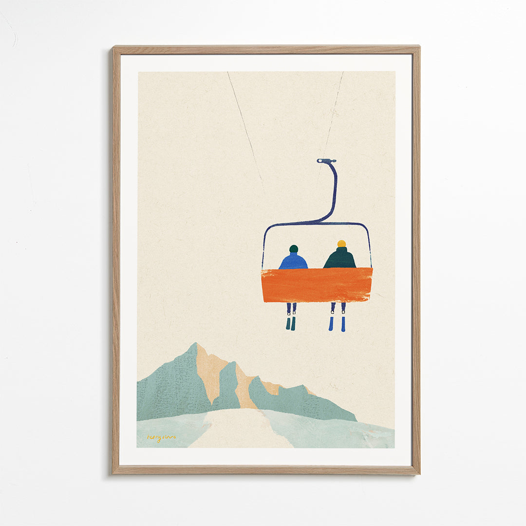 Illustrazione Ski day - chairlift