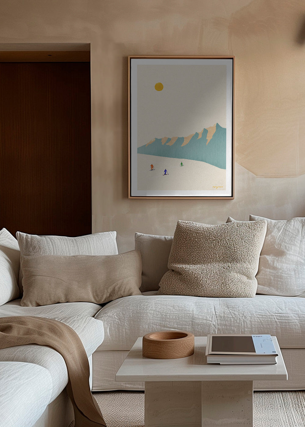 Arte paesaggistica Happy skiers