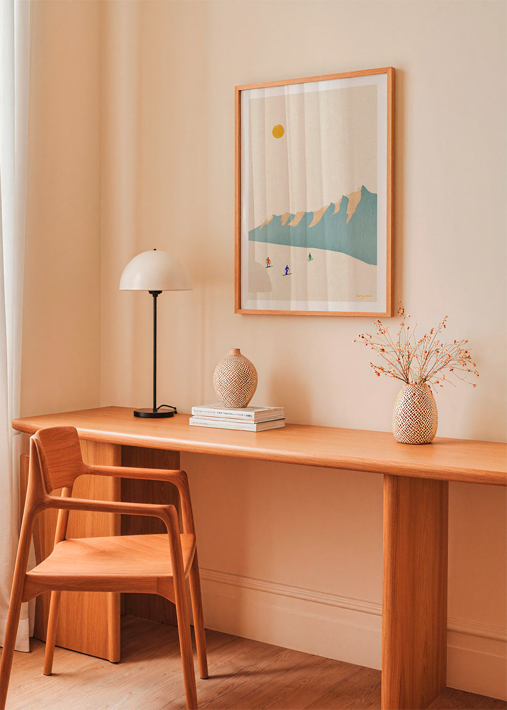 Arte paesaggistica Happy skiers