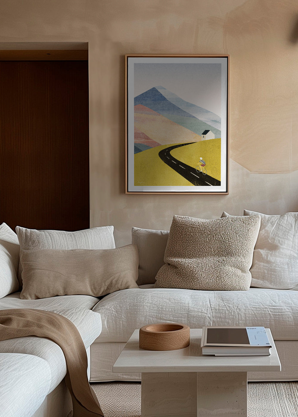 Arte paesaggistica Cycling in the mountains