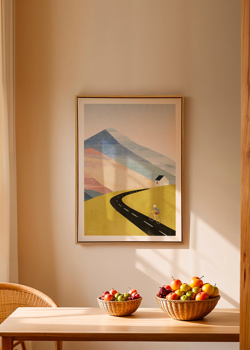 Arte paesaggistica Cycling in the mountains