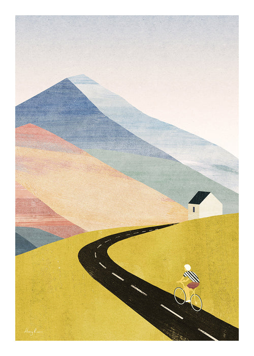 Arte paesaggistica Cycling in the mountains
