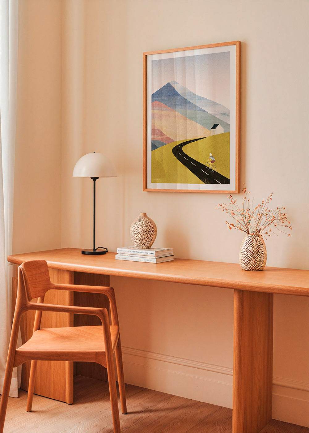 Arte paesaggistica Cycling in the mountains