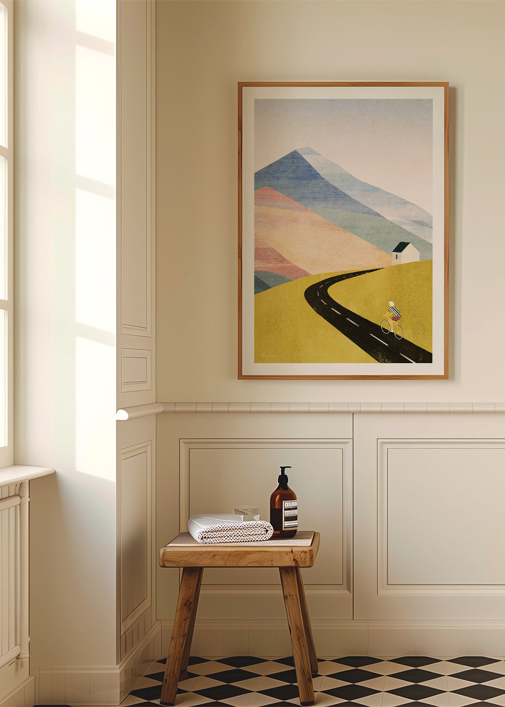 Arte paesaggistica Cycling in the mountains