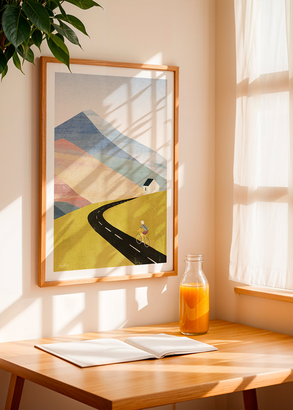 Arte paesaggistica Cycling in the mountains