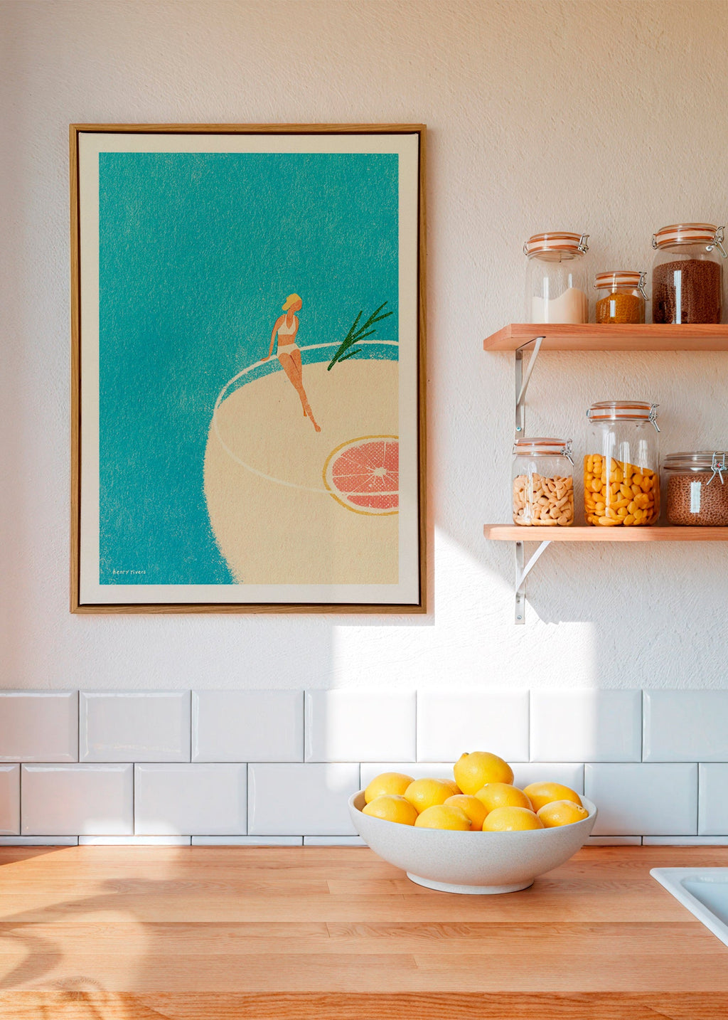 Arte da cucina Gin Tonic illustrato con figura – Canvas1