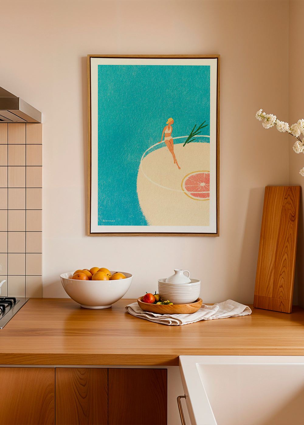 Arte da cucina Gin Tonic illustrato con figura – Canvas2