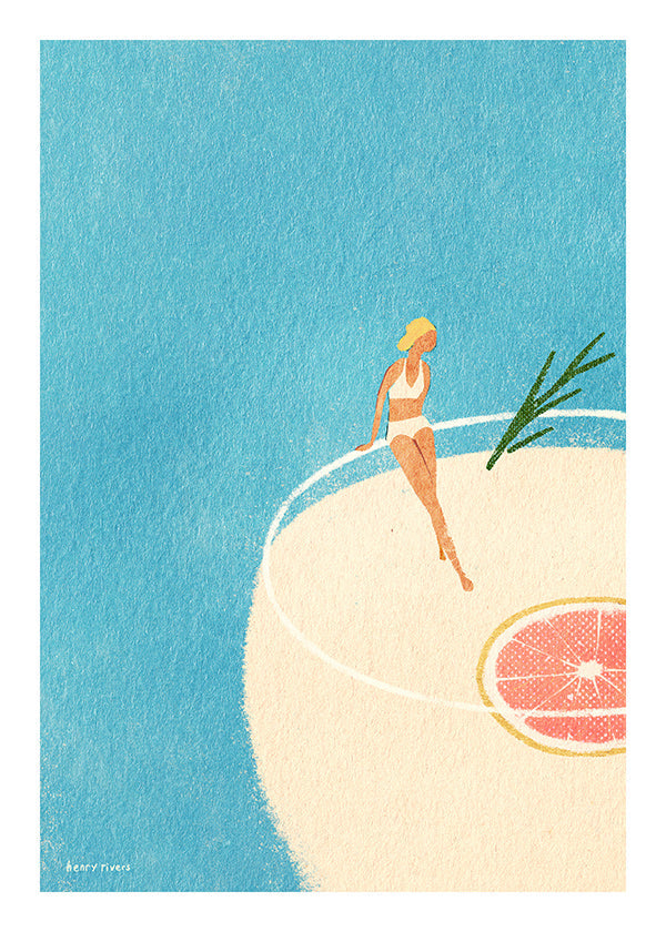 Arte da cucina Gin Tonic illustrato con figura