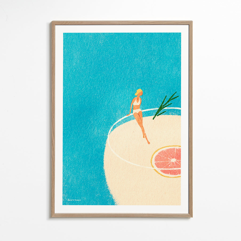 Arte da cucina Gin Tonic illustrato con figura – Oak Frame