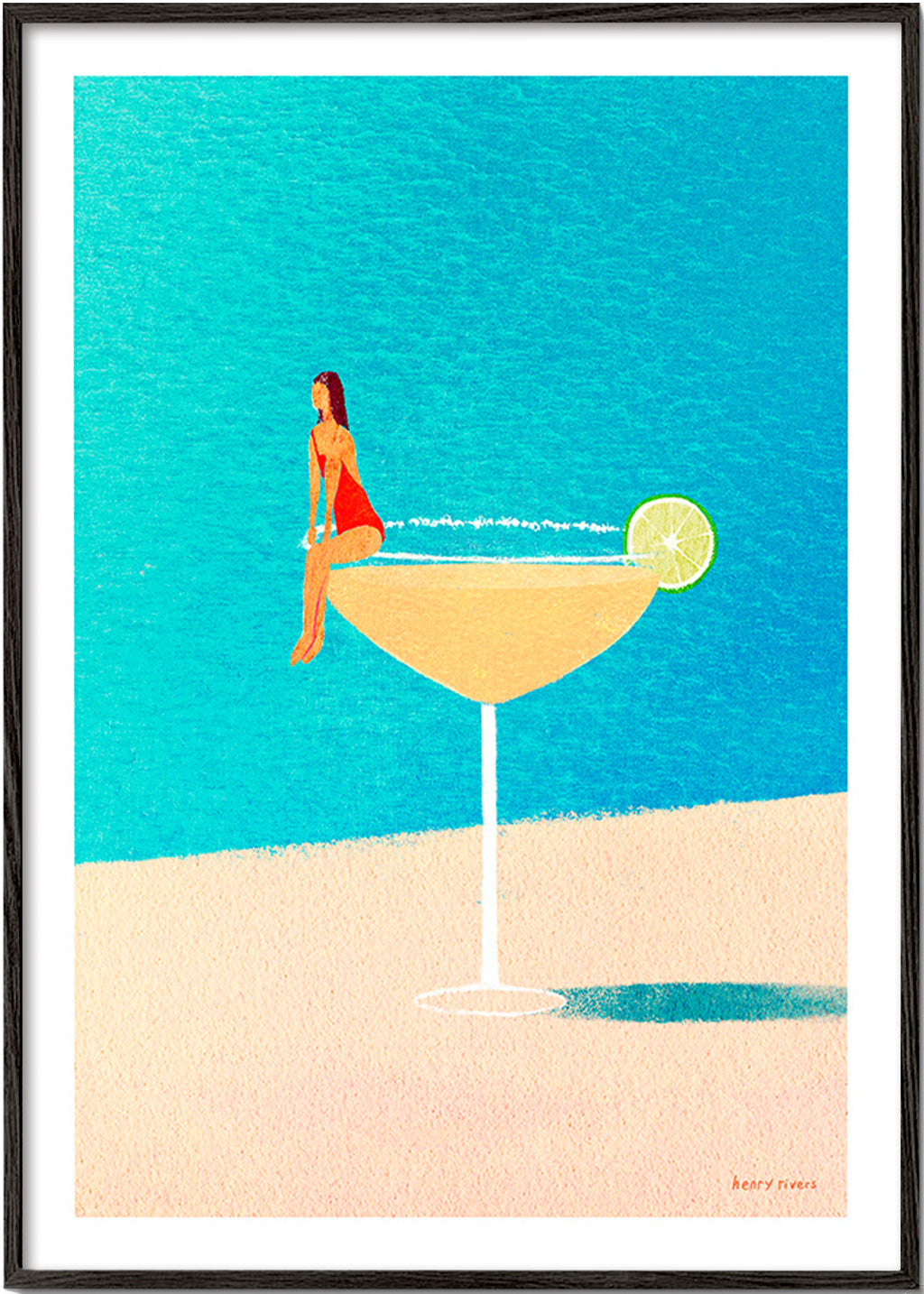 Arte da cucina: Margarita illustrata – Black Frame