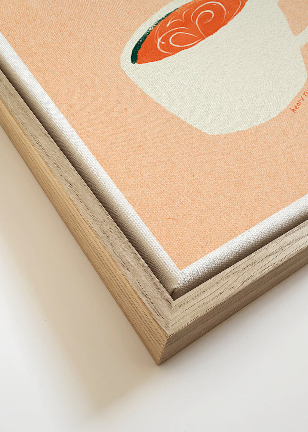 Arte da cucina con tazza e bagnanti – Canvas detail