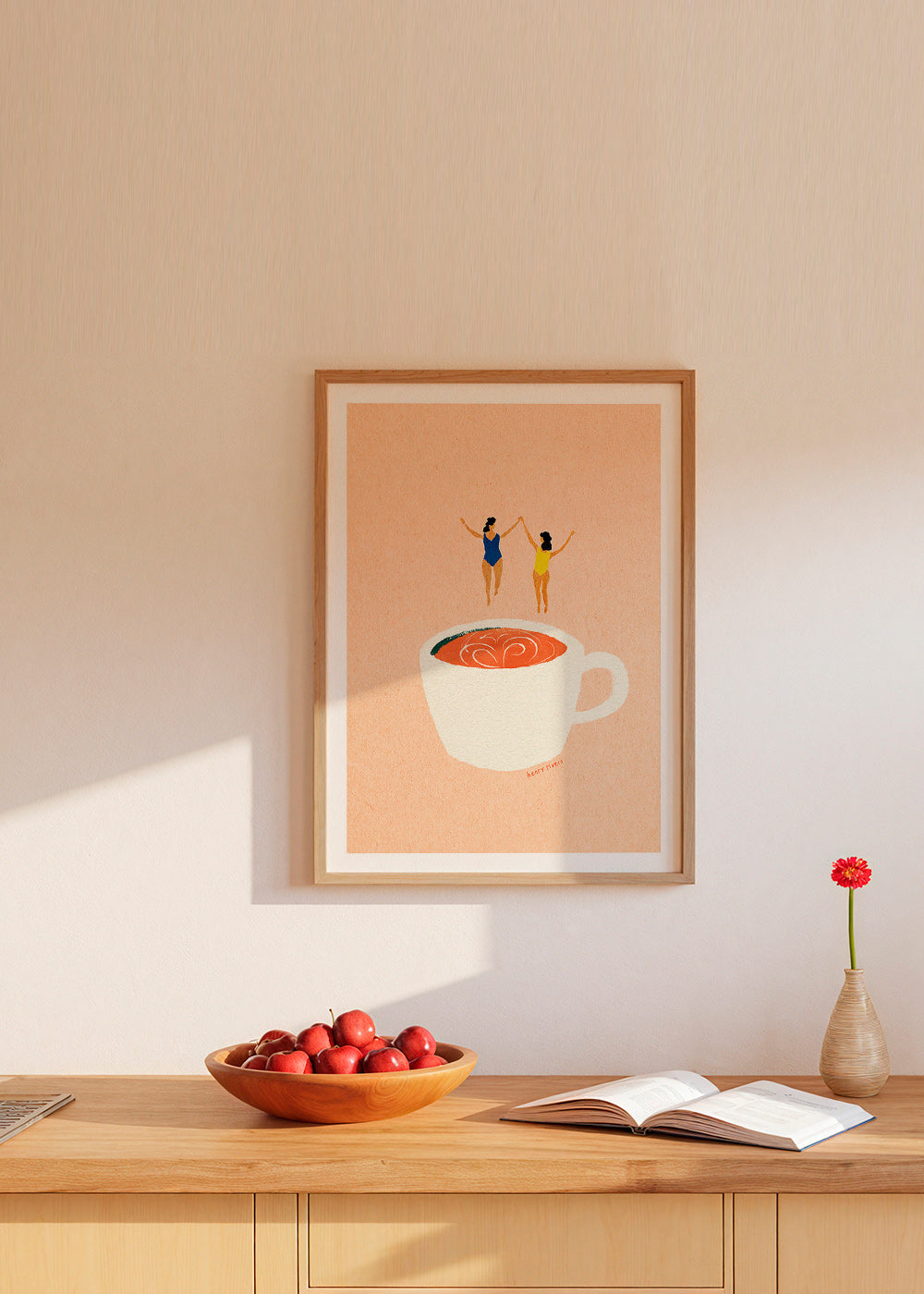 Arte da cucina con tazza e bagnanti – Product1