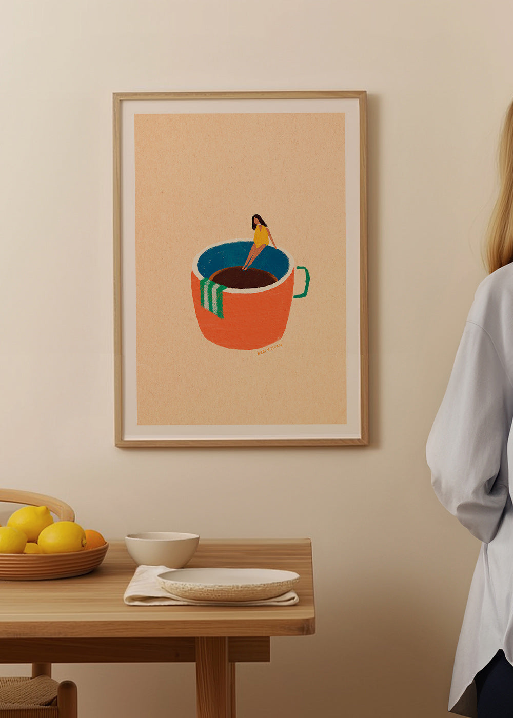 Arte da cucina con tazza di caffè illustrata e figura – Product3
