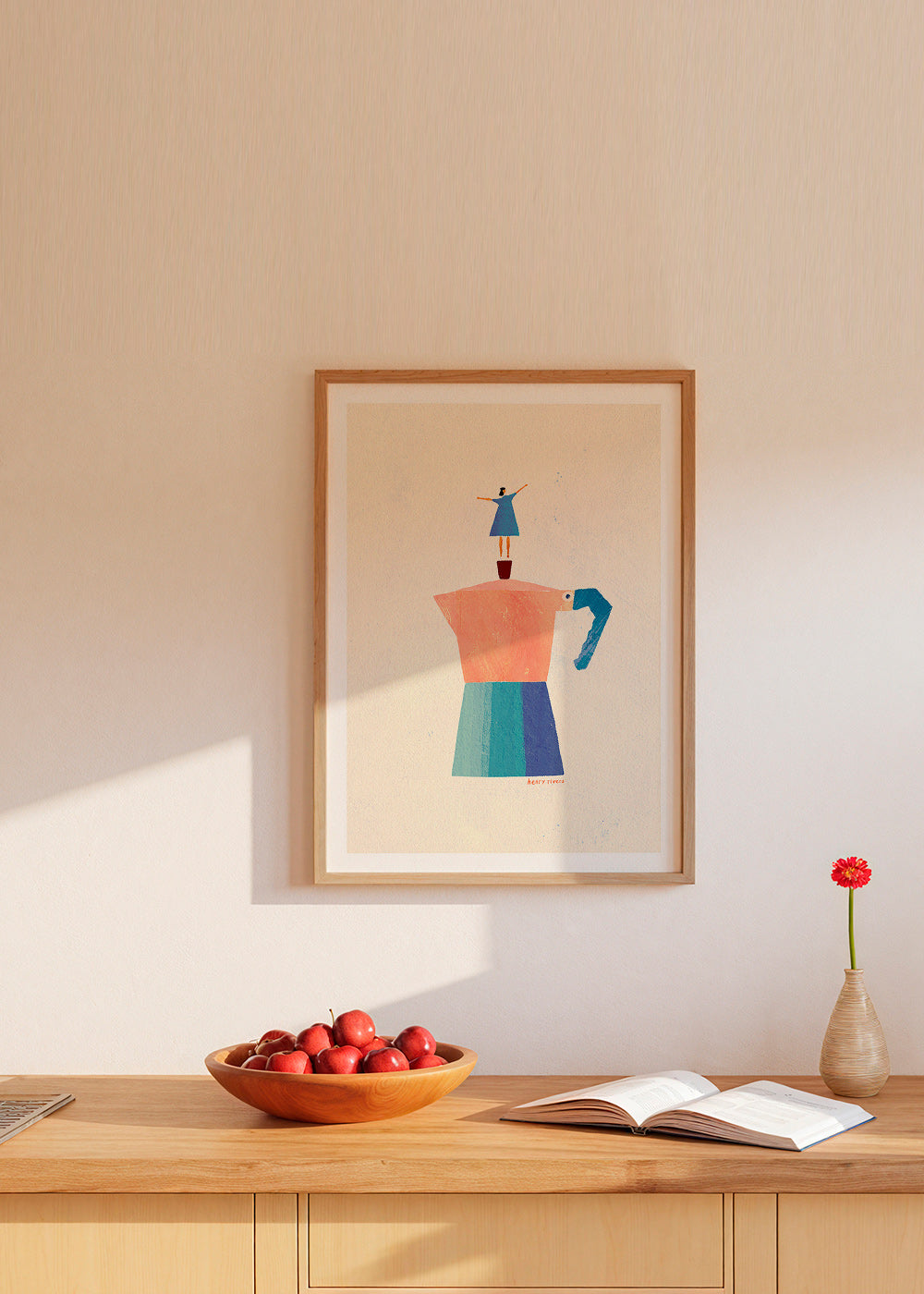 Arte da cucina con moka e figura in equilibrio – Product1