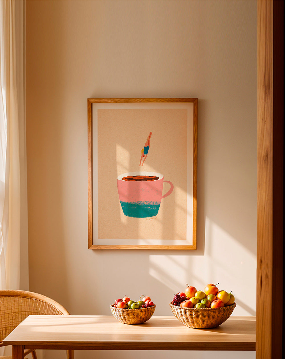 Arte da cucina con tazza rosa e tuffatrice – Product1