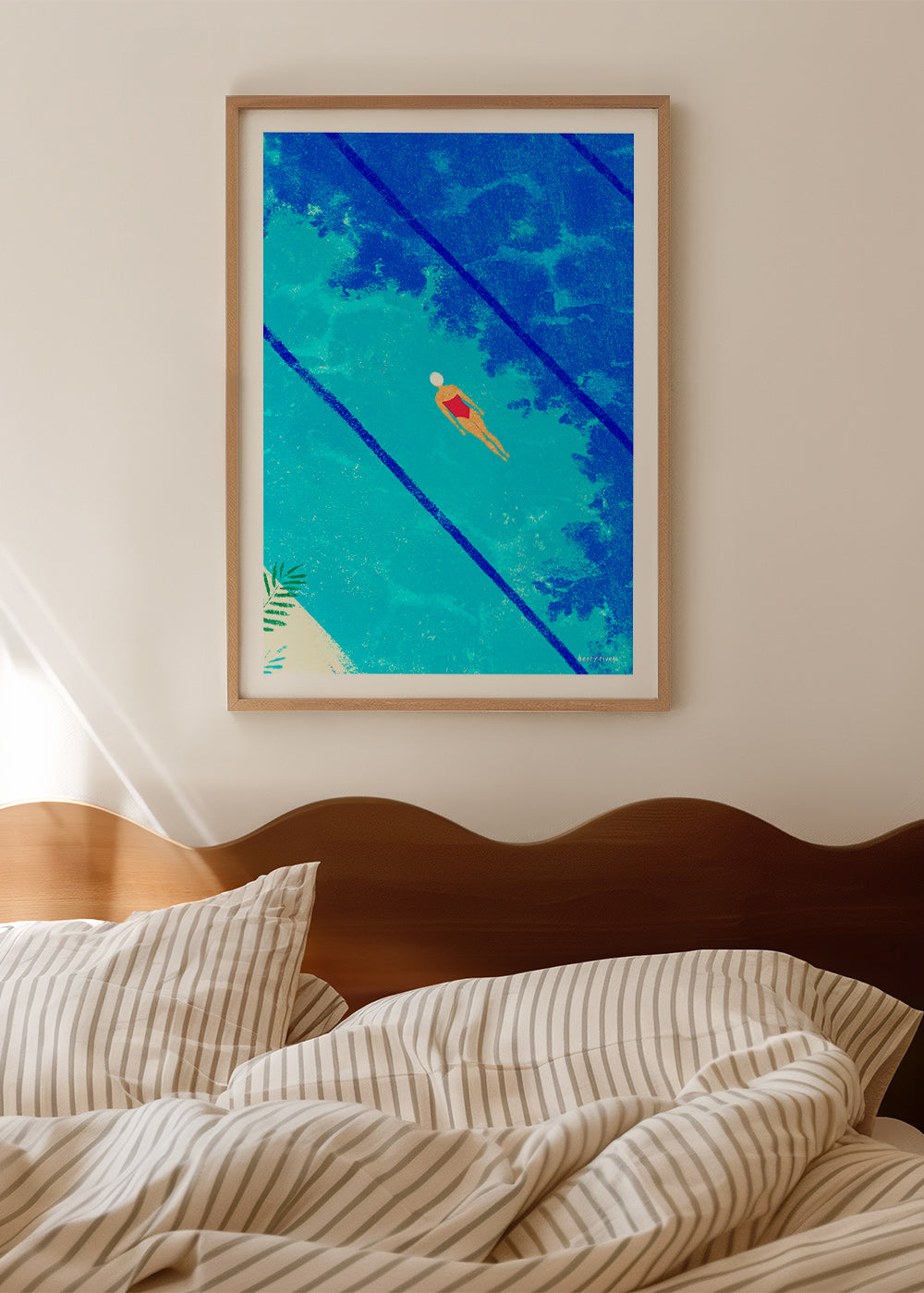 Illustrazione di nuotatrice in piscina – Product2