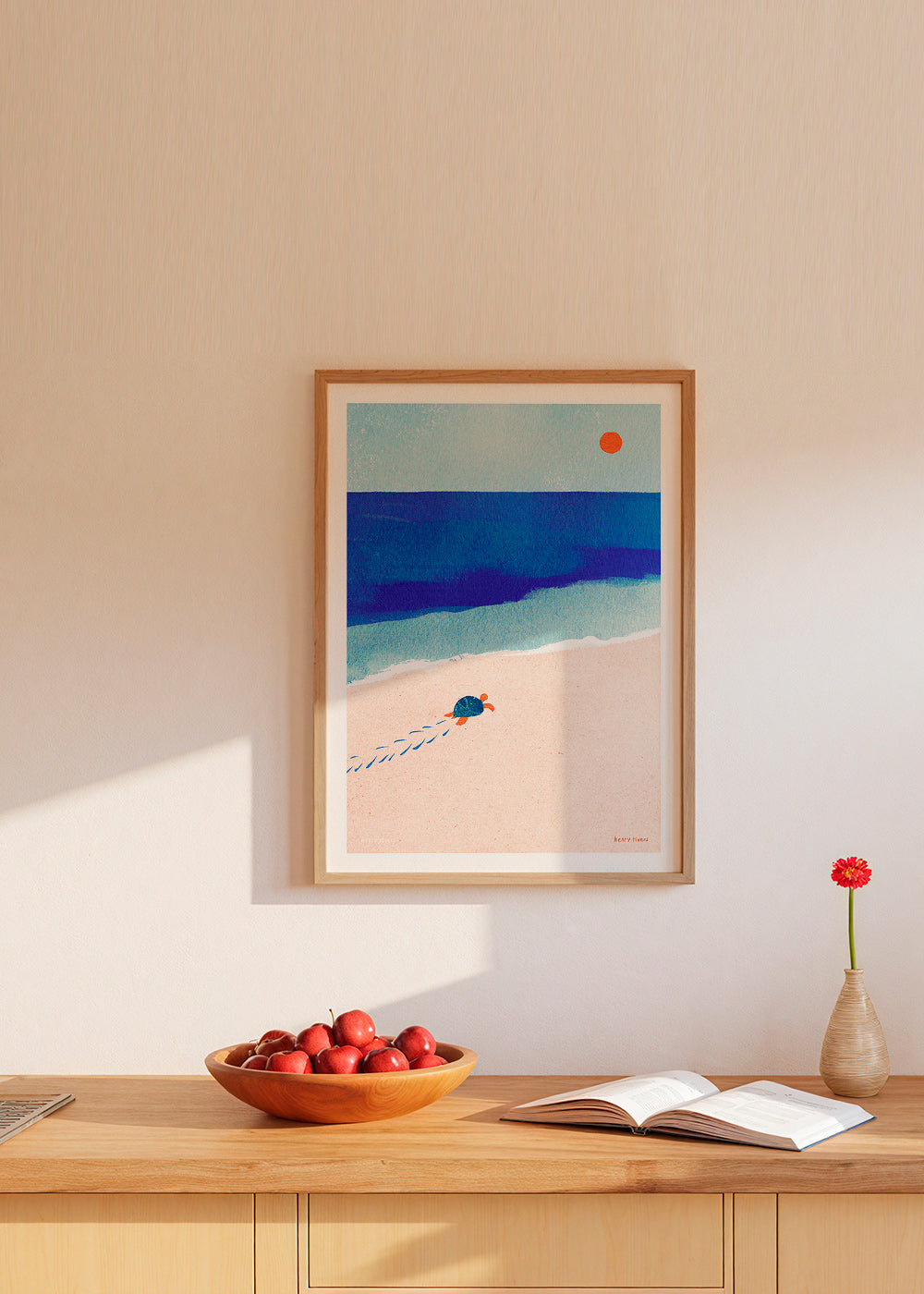 Illustrazione tartaruga sulla spiaggia – Product1