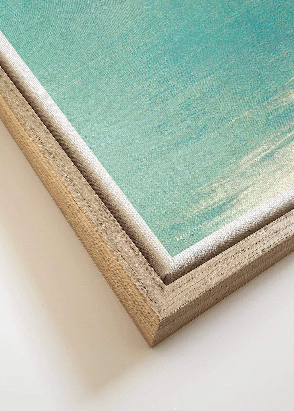 Arte paesaggistica: bagnante sull'orizzonte calmo – Canvas detail