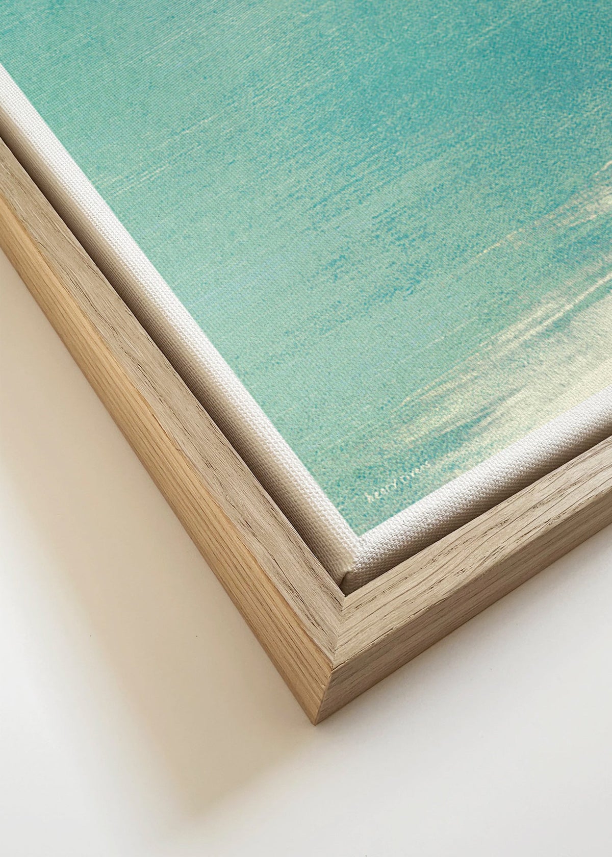 Arte paesaggistica: bagnante sull'orizzonte calmo – Canvas detail