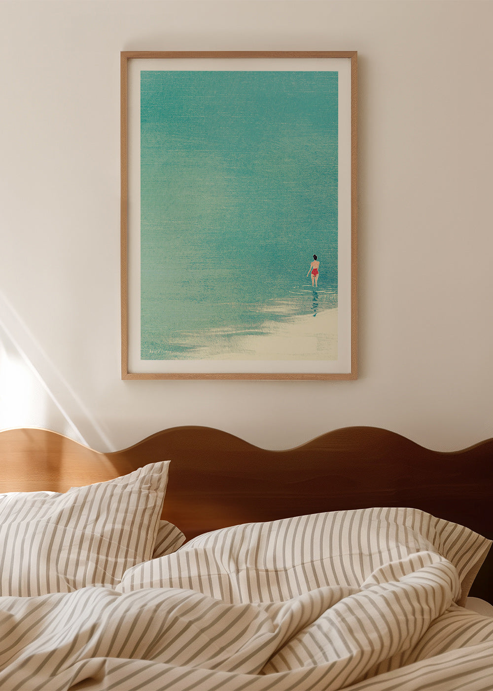 Arte paesaggistica: bagnante sull'orizzonte calmo – Product2