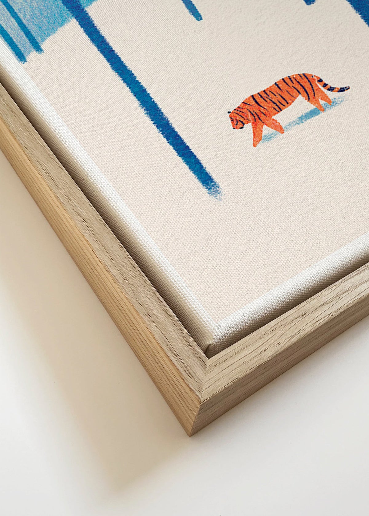 Opera tigre nella neve – Canvas detail