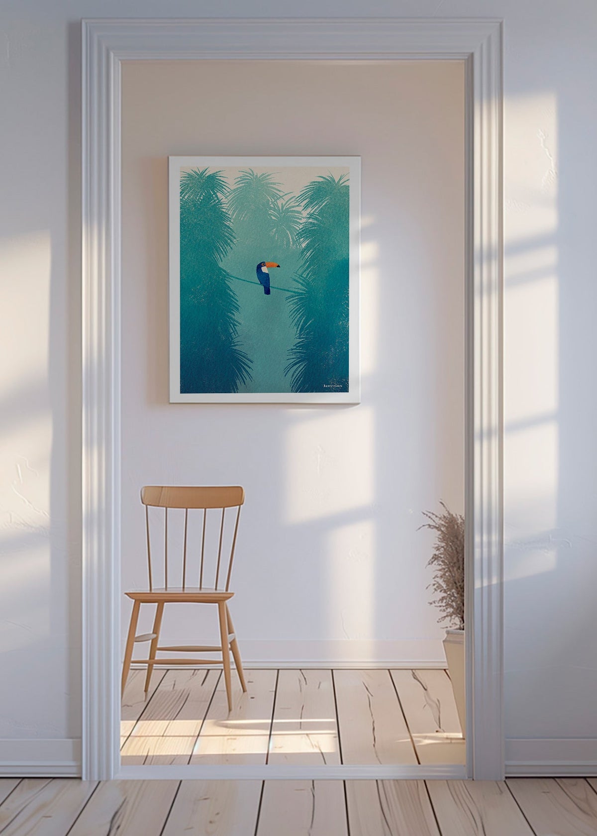 Tucano su ramo tropicale – Canvas