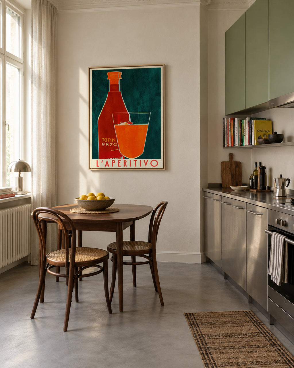 L'Aperitivo - Framed canvas in an interior