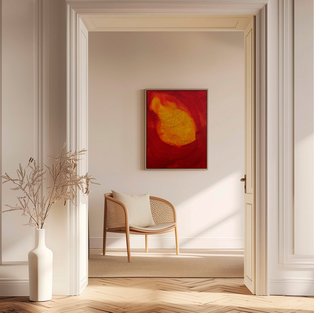 Quadro astratto rosso e giallo – Canvas1