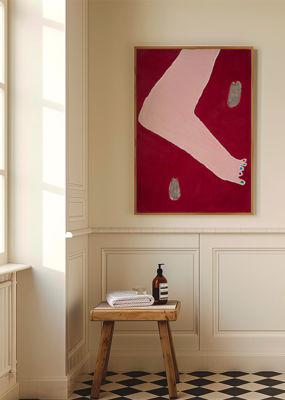 Mi pie en verano - Alicia Merino - Framed poster in an interior