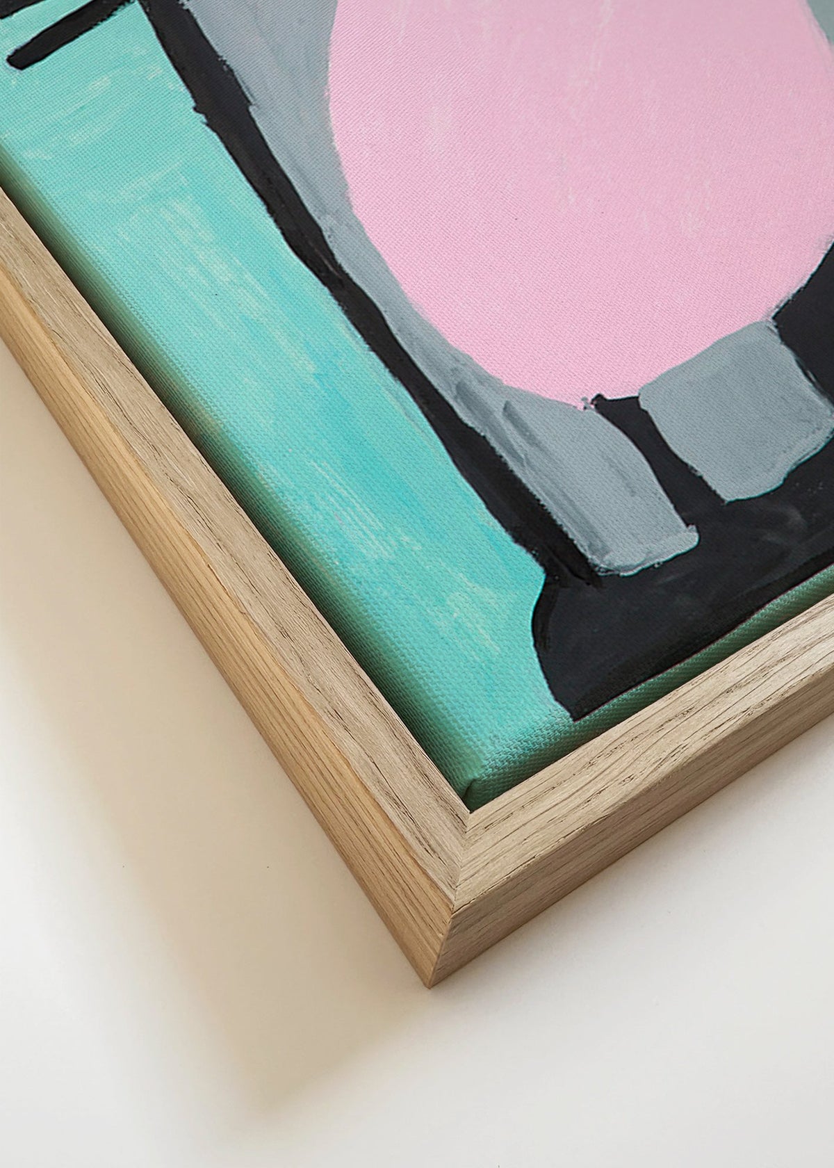 Stampa per bambini pinguino rosa giocoso – Canvas detail