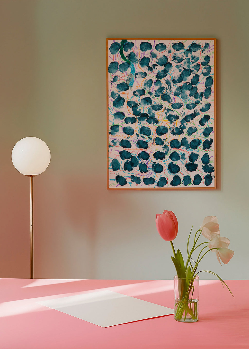 Quadro astratto con macchie blu scuro – Product3