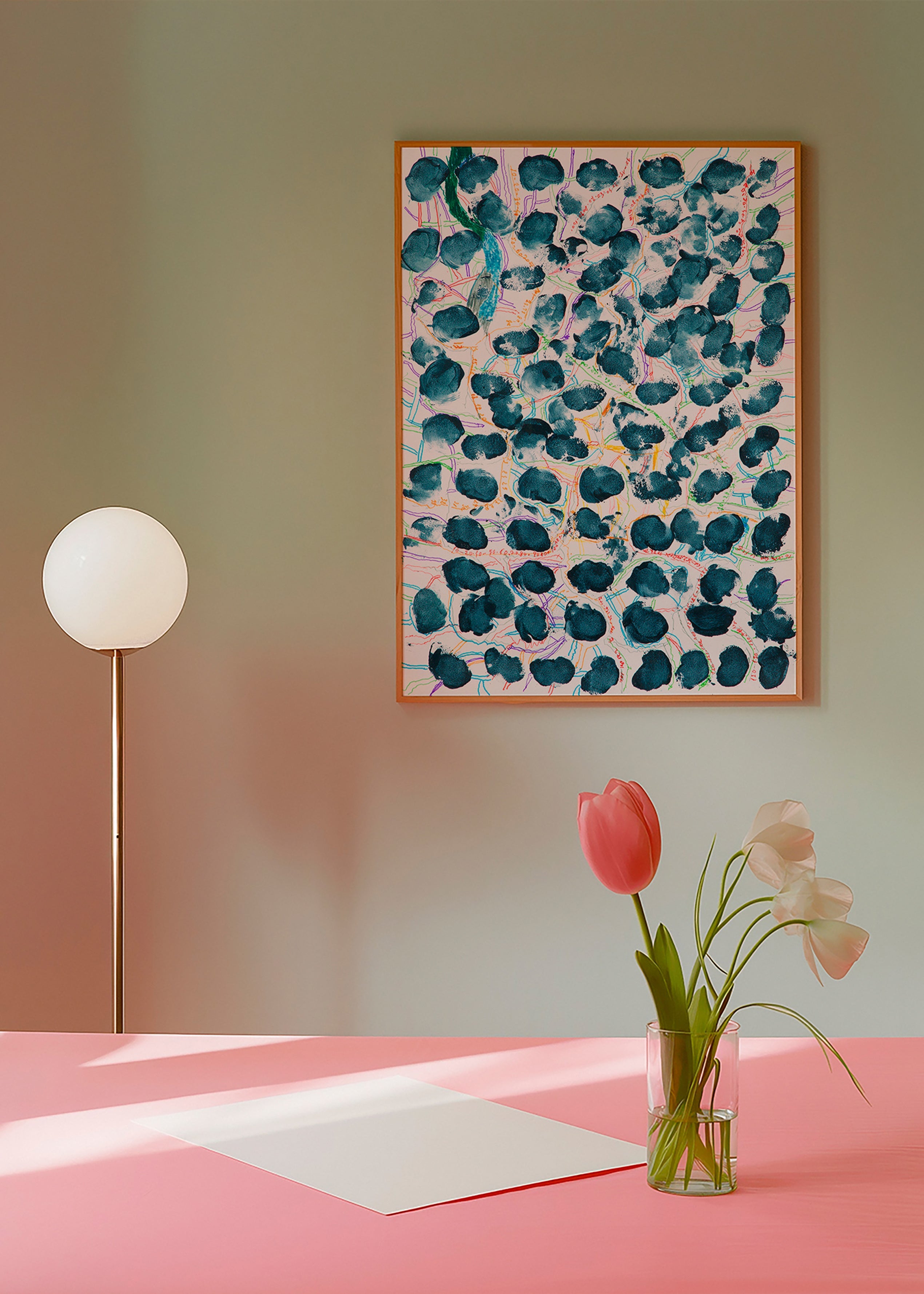 Quadro astratto con macchie blu scuro – Product3