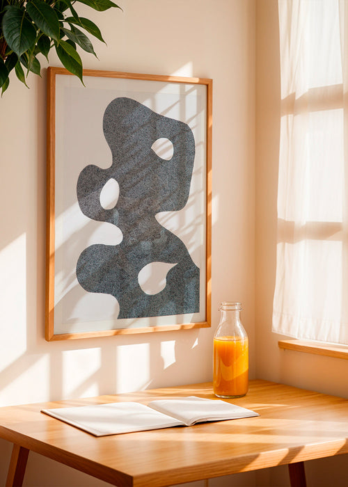 Quadro astratto puntinato a grande silhouette – Product1