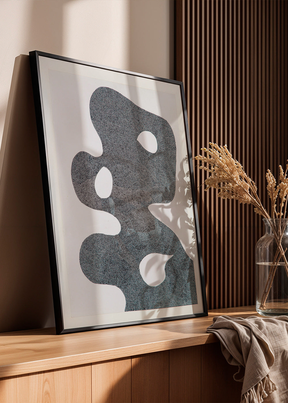 Quadro astratto puntinato a grande silhouette – Product2