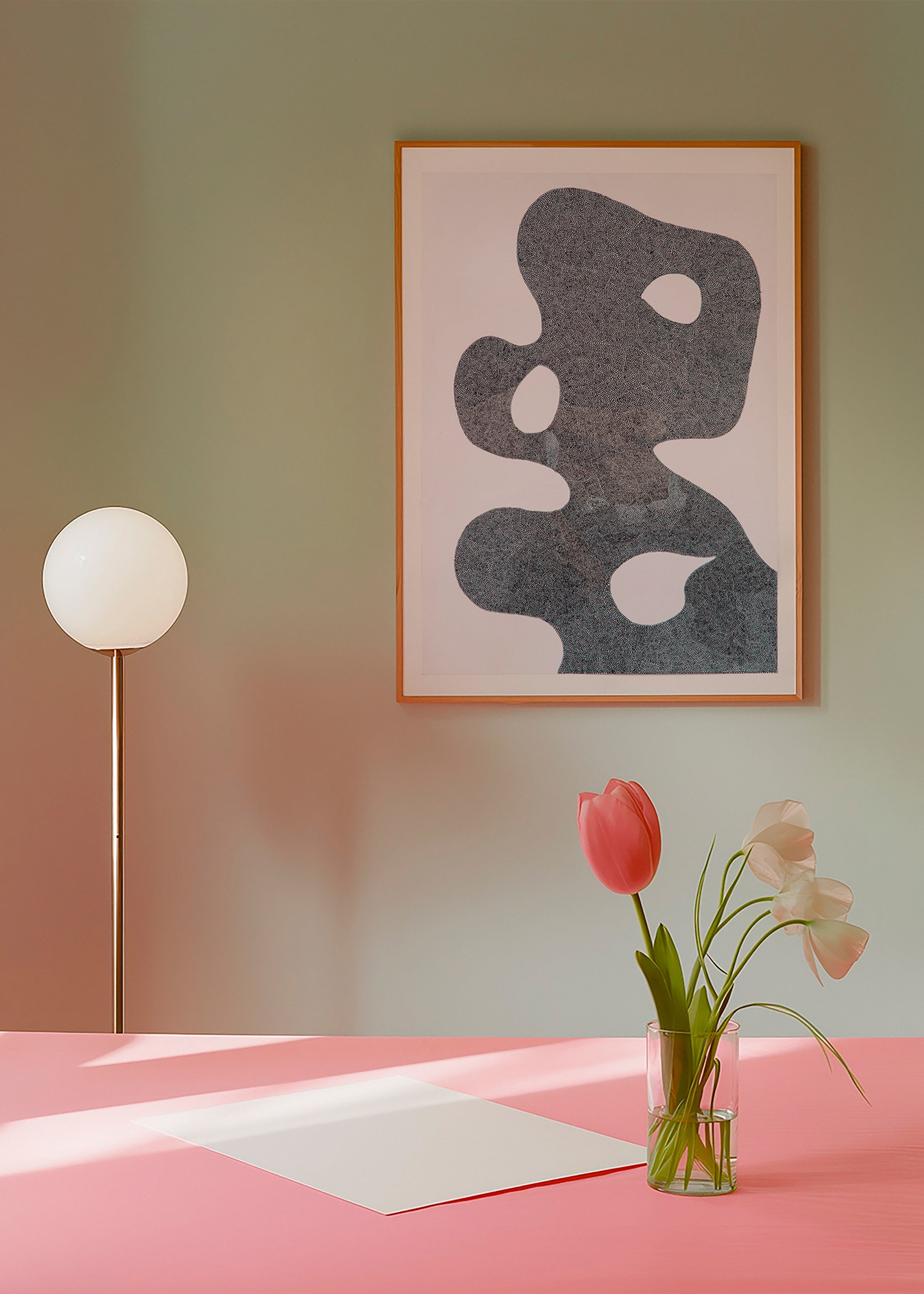 Quadro astratto puntinato a grande silhouette – Product3