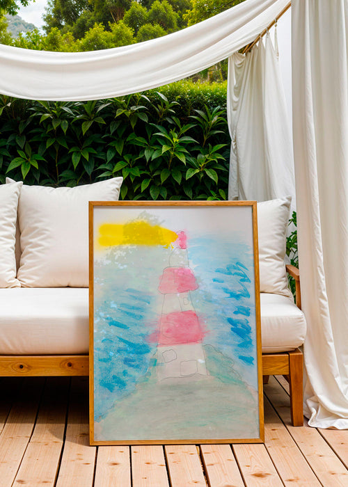 Arte paesaggistica: faro ad acquerello – Product1